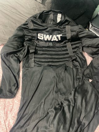 Disfraz SWAT negro talla única