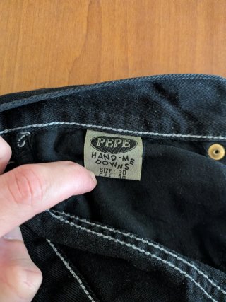 Pantalón Pepe Hand-Me-Downs Negro Ancho