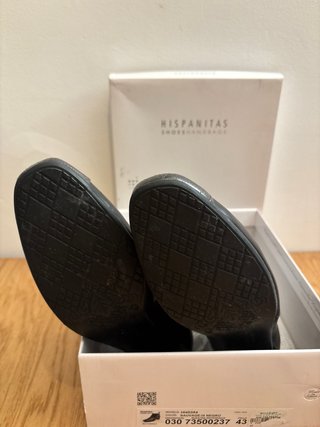 Botines Hispanitas Piel Negro Talla 43