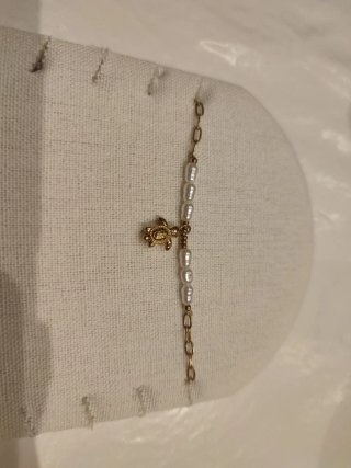 Pulsera Acero Inoxidable Tortuga Perlas
