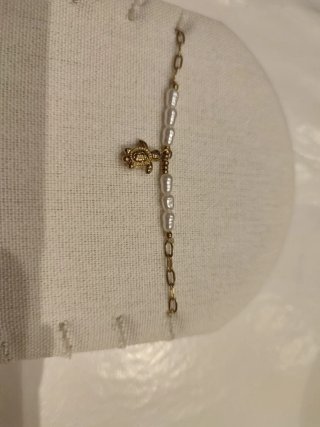 Pulsera Acero Inoxidable Tortuga Perlas