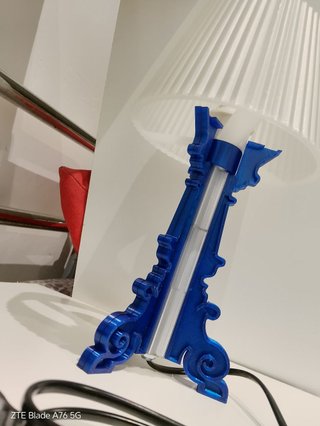 Lampada stile Kartell blu trasparente LED