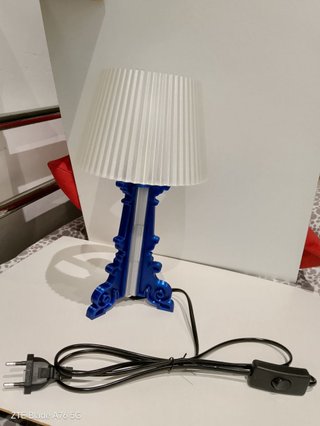 Lampada stile Kartell blu trasparente LED