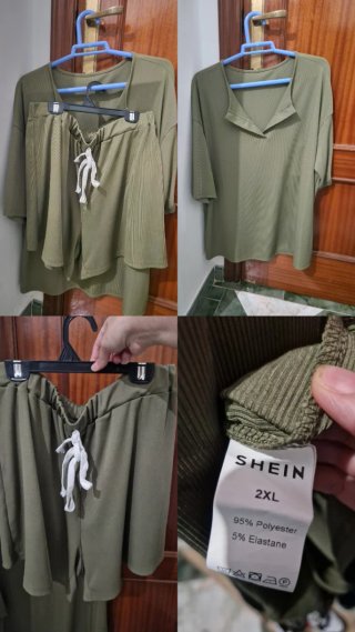 Conjunto SHEIN Verde Militar Talla 2XL
