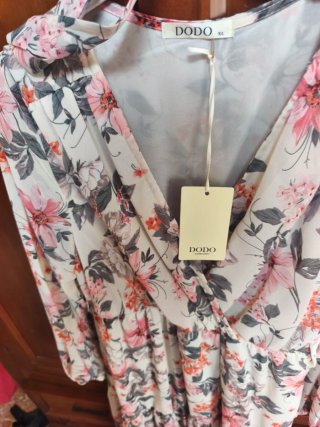 Vestido gasa estampado entretiempo