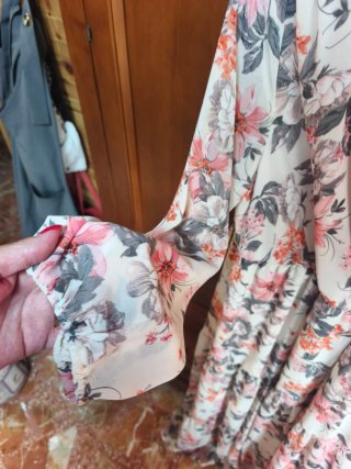 Vestido gasa estampado entretiempo