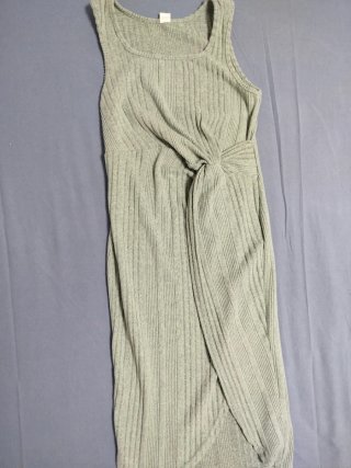 Vestido punto verde talla única