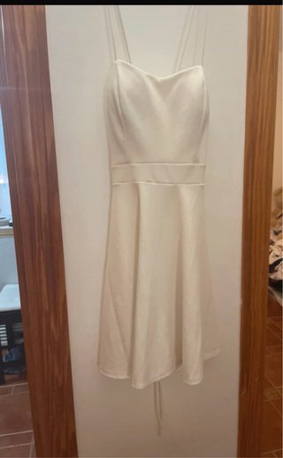 Vestido blanco tirantes midi