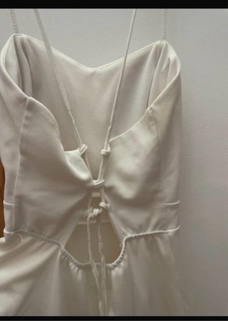 Vestido blanco tirantes midi
