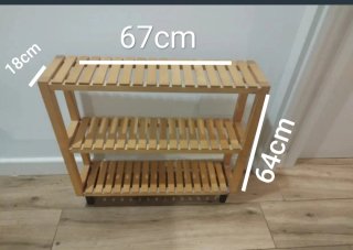 Estantería de madera de 3 baldas