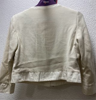 Vestido beige talla S Chaqueta beige talla S