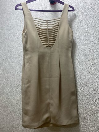 Vestido beige talla S Chaqueta beige talla S