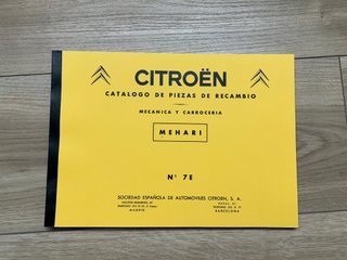 CITROEN MEHARI CATALOGO PIEZAS DE RECAMBIO