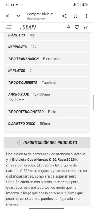 Cube Nuroad C62 Race 2026