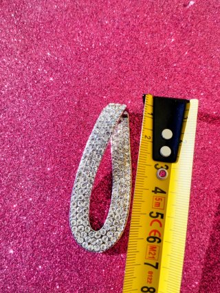 Ciondolo con strass color argento No catenina