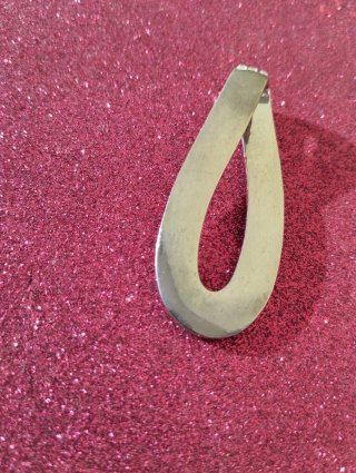 Ciondolo con strass color argento No catenina