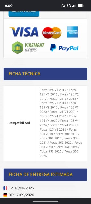 Maleta Baúl Honda Forza 35L Original