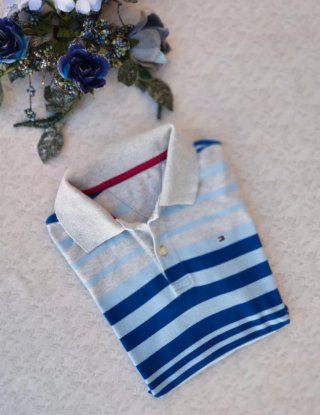 Polo Tommy Hilfiger Uomo Righe Taglia S