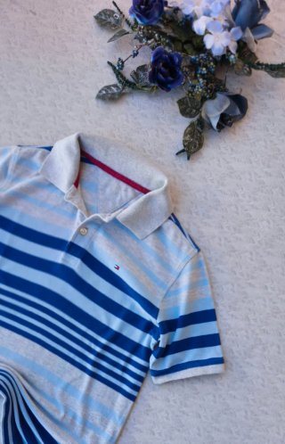 Polo Tommy Hilfiger Uomo Righe Taglia S