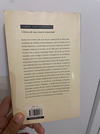 Libro - Crónica de una muerte anunciada