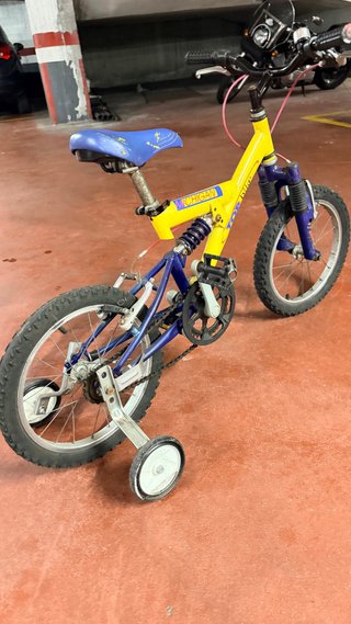 Bicicleta infantil 16 con ruedines