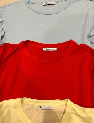 Lote 3 Camisetas Zara Talla S son grandes  como M
