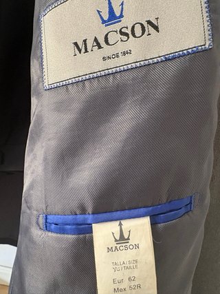 Traje MACSON gris talla xxl