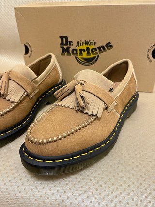 Mocassini Dr. Martens Pelle Beige/Marrone Tg 40