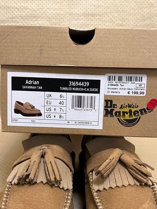 Mocassini Dr. Martens Pelle Beige/Marrone Tg 40