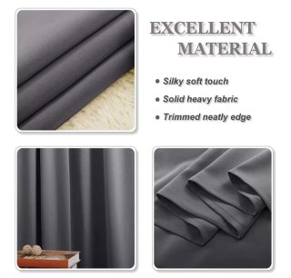 Cortinas Opacas Aislantes Térmicas  Grises 140x245