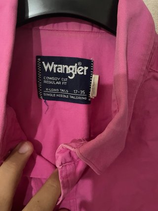 Camicia Wrangler uomo manica lunga rosa