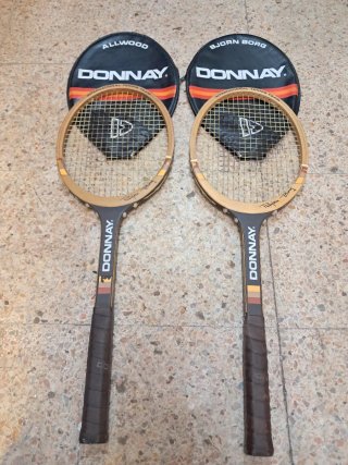 2 Raquetas Tenis Madera Bjorn Borg Donnay