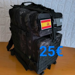 Mochila Táctica Militar Negra Gran Capacidad