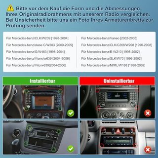 Radio Android 13 Mercedes W203/W209/W463 2+64G