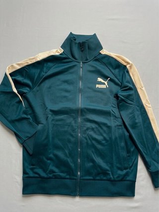Felpa zip Puma L verde nuova con cartellino