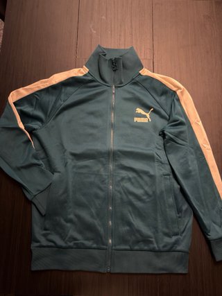 Felpa zip Puma L verde nuova con cartellino