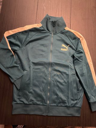 Felpa zip Puma L verde nuova con cartellino