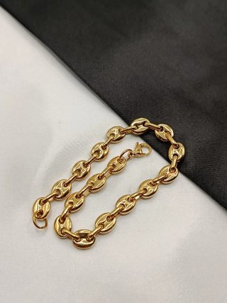 Pulsera Acero Inoxidable Estilo Grano de Café