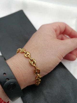 Pulsera Acero Inoxidable Estilo Grano de Café