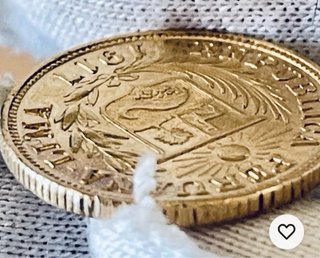 Moneda Oro 1 Libra Peruana 1917 Lima