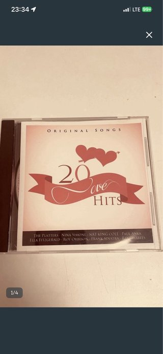 CD 20 Love Hits Original Songs