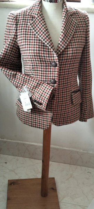 Chaqueta Houndstooth Talla 38