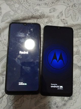 Xiaomi Redmi 9A y Motorola Moto E13 piezas