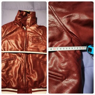 Chaqueta cuero roja (Estilo Corteiz) Talla L