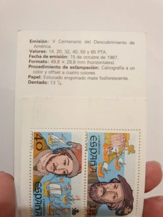 Sellos V Centenario Descubrimiento América