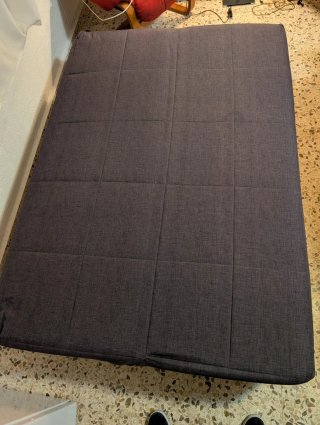 Sofá Cama Gris 130x190cm Sin Uso