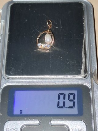 Colgante Oro 18k Perla y Circonitas