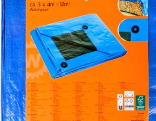 Lona protectora impermeable azul  6x4 metros