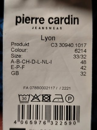Pantalones Pierre Cardin Talla W33/L30
