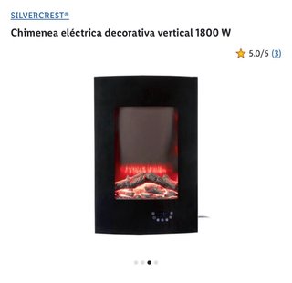 Chimenea Eléctrica Decorativa Vertical 1800W